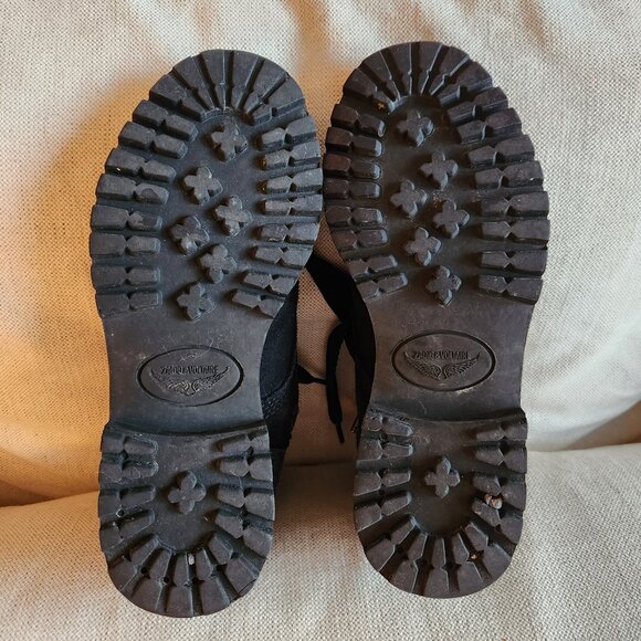 Zadig & Voltaire Black Suede Low Combat-Style Boots - EUC - Picture 8 of 14